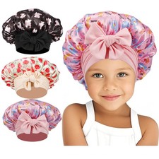 IJRPLM 3 Pcs Satin Bonnet for 10.5 x 9.7 inches, Pink Black Beige