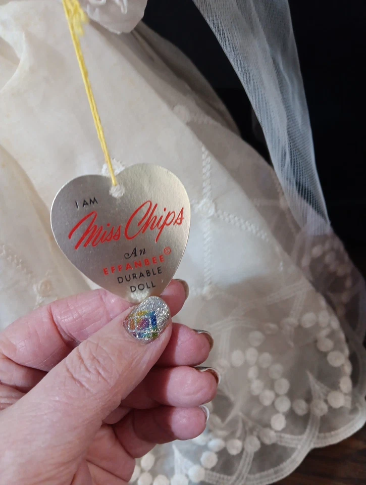 Vintage Effanbee Set Of 4 Dolls Miss Chips & Pun'kin Bridal Party Doll Set 1973 - Image 4 of 4