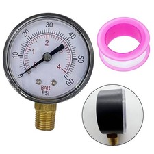 14 Inch NPT Pressure Gauge for Pool Filter 0 60Psi Simple Installation