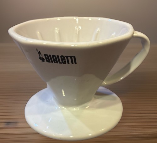 Bialetti White Ceramic Coffee Pourover Dripper