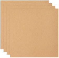 MDF Wood Board for Crafts, 1/12" Thick, 4x4 in, 4 Pieces for DIY Projects
