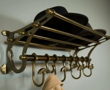 Antique French COATRACK/Luggage Rack/Train luxury decor Rack Wall Mounted Rack