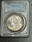 1890 O Morgan Silver Dollar Graded PCGS MS64 Better Date U.S. $1 Coin (Slab1652)