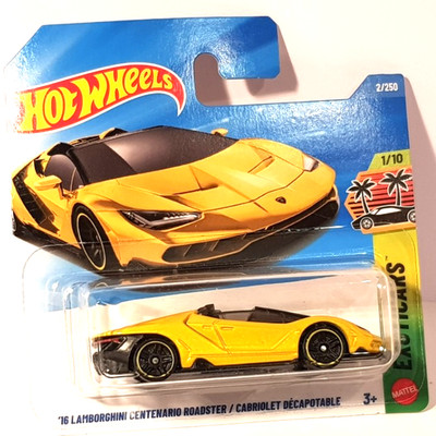 Hot Wheels '16 Lamborghini Centenario Roadster gelb Italia Luxus Sportwagen I10
