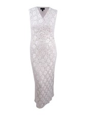 Connected Women's Sequined Lace Gown (10, Champagne Gold) 888815194110