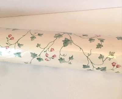 Imperial 56 Sq. Ft. Ivy Pink Flowers Prepasted Wallpaper 01911 Peelable Vinyl 