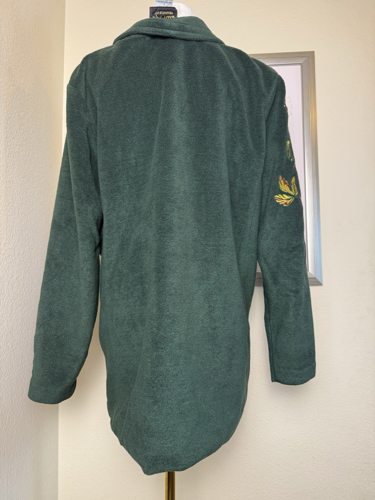 Vintage Bob Mackie Wearable Art Jacket Fall Leave… - image 2