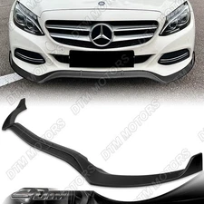 For 15-18 Mercedes C-Class W205 Base Unpainted Black Front Bumper Lip Spoiler