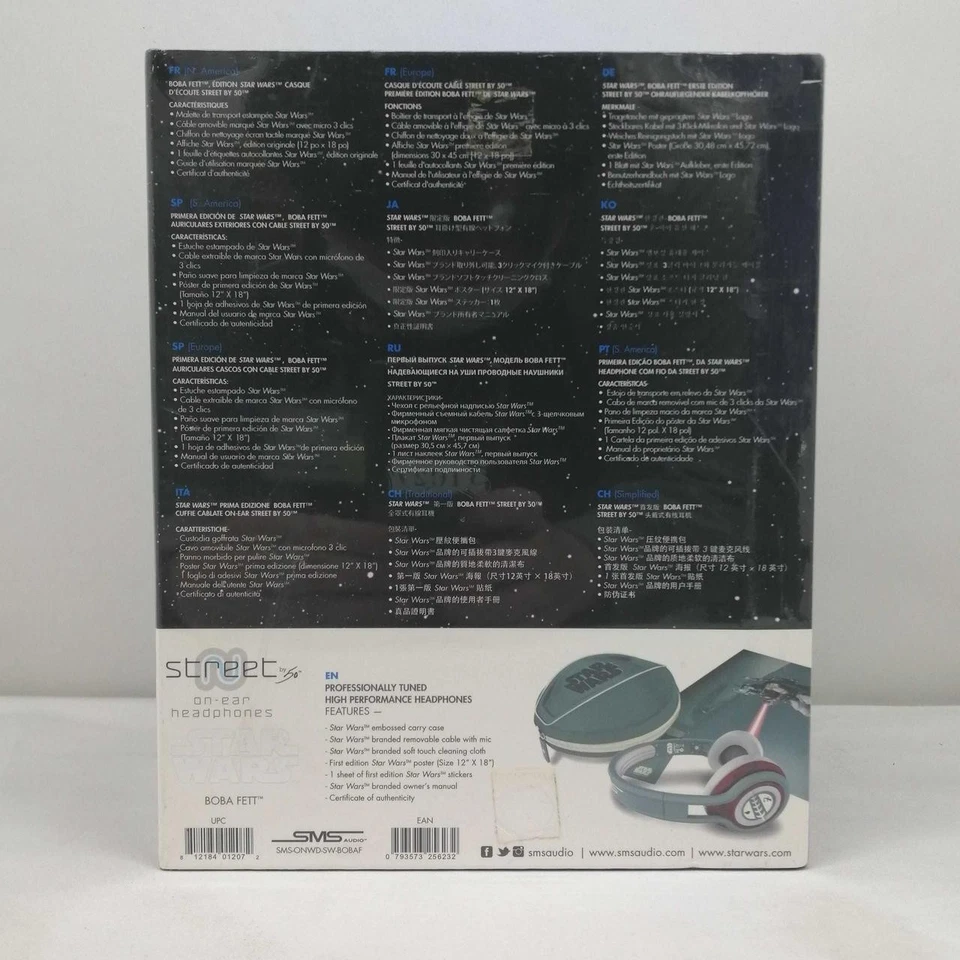 Auriculares dinámicos sobre la oreja SMS Audio Star Wars primera edición Boba Fett Foto 2 de 2