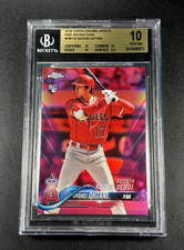 SHOHEI OHTANI 2018 TOPPS CHROME UPDATE PINK REFRACTOR ROOKIE RC BGS 10 PRISTINE