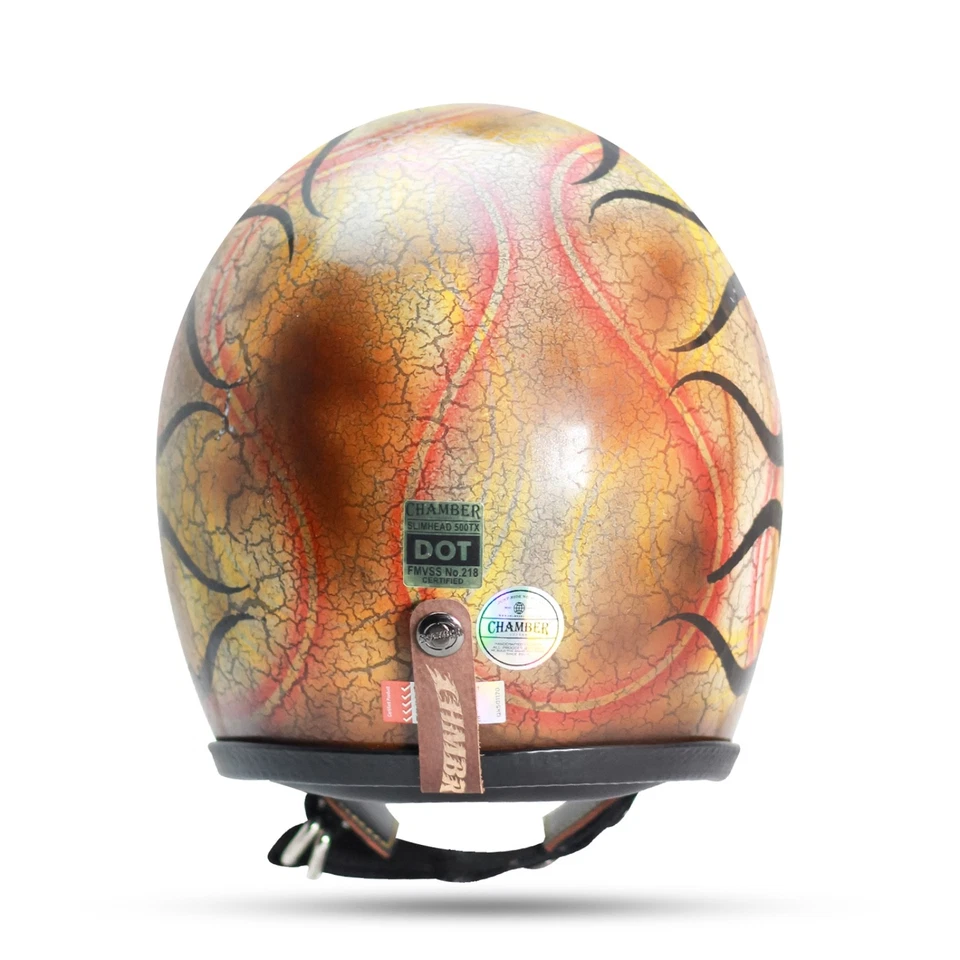 NEW SALE! VINTAGE CUSTOM HELMET SLIMHEAD CRACKED PATINA BOBBER CHOPPER CAFERACER - Image 4 of 4