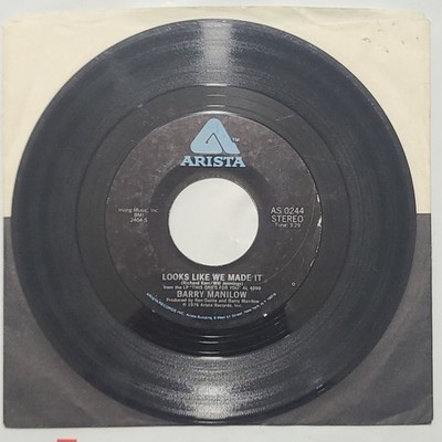 Barry Manilow ~Looks Like We Made It/ New York City Rhythm ~Arista 45 RPM Record
