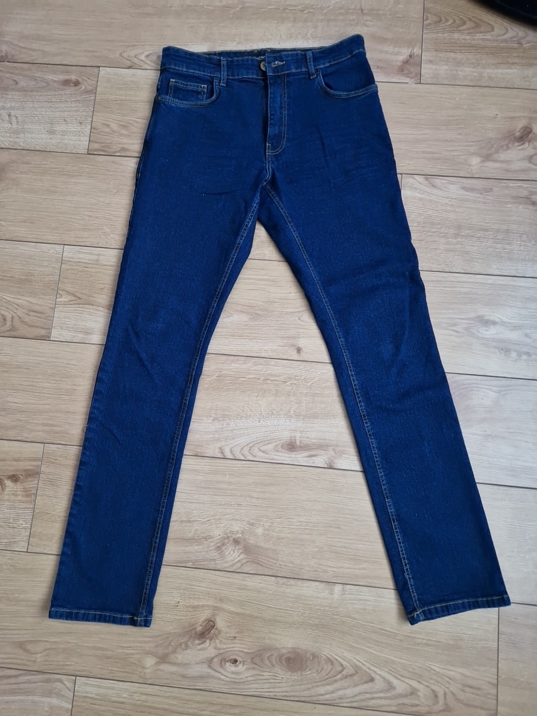 2 Mens Brand New W34 Long Straight/Slim Fit Crosshatch Blue and Dark Blue Jeans image 5