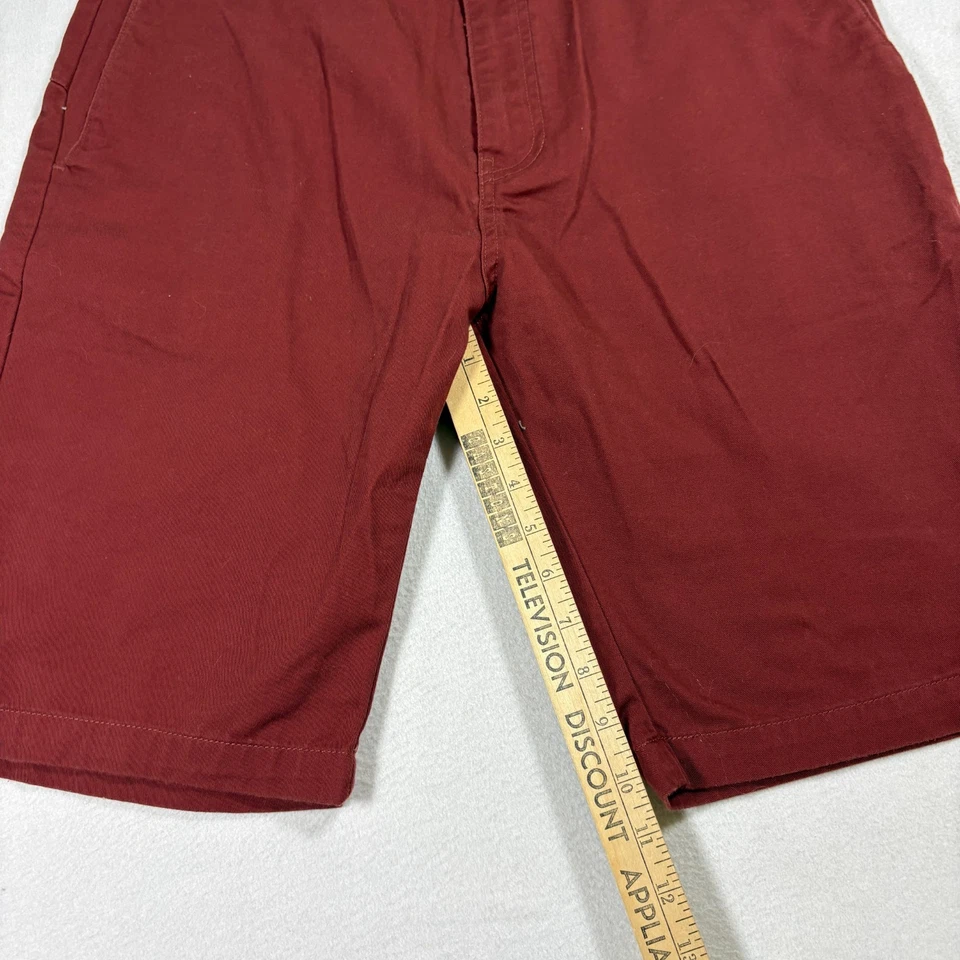 Volcom Shorts Mens 33 Red Chino Flat Front Casual Skate Surf Style - Image 2 of 4