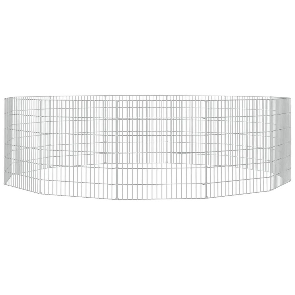 Small Animal Enclosure 12-Panel Pet Pen Rabbit Guinea Pig Run Cage ...