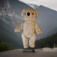 Antique 10 Steiff Fully Jointed German Mohair Teddy Bear With Shoebutton Eyes