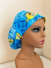 New Ocean Friend SCRUB HAT Cap Ladies Euro USA Nurse Bonnet Vet BBCB Medical