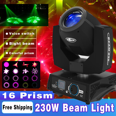 230W 7R Moving Head Disco Light Beam Zoom Sharpy 24 Prism DMX  DJ Stage Lighting
