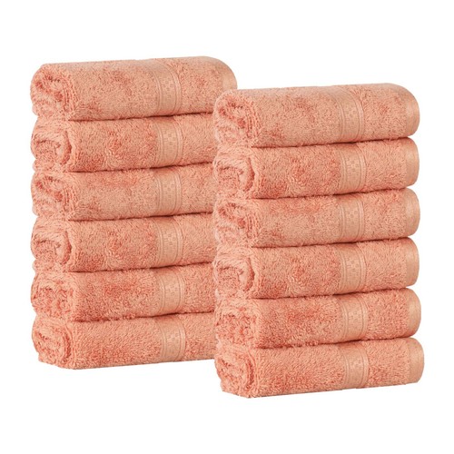 Rayon From Bamboo Blend Cotton 12 Piece Washcloth Face Towel Set - Picture 52 of 83