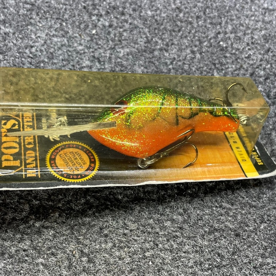Leurre de pêche vintage années 1990 Poe's Super Cedar série
