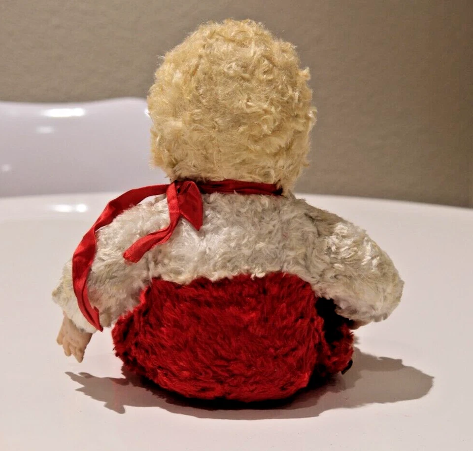 Vintage Rushton Rubber Face and Hand Christmas Red White Snow Doll 14'' Big Foot - Image 2 of 4