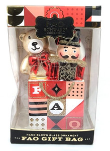 FAO SHWARZ Hand Blown Christmas Ornament FAO GIFT BAG