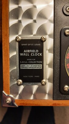 Lindbergh Airfield Wall Clock With Temp/Humidity Spirit Of St