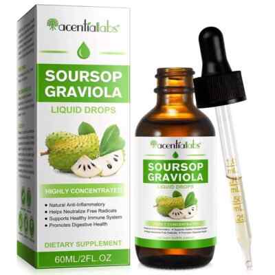 Soursop Bitters Liquid Organic: Soursop Leaf & Fruit Botanical Extract - Sour...