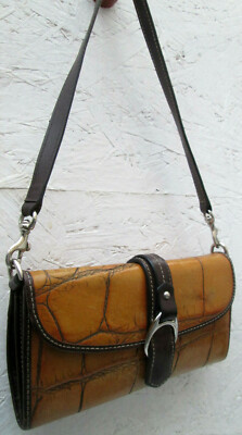 -DOONEY & BOURKE kleine Handtasche/Geldbörse Leder Esprit Croco TBEG Vintage