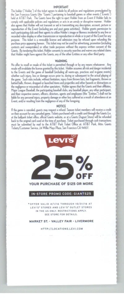 Boleto de los Filis vs Gigantes de San Francisco 24/06/2016 Brandon Crawford Foto 2 de 2