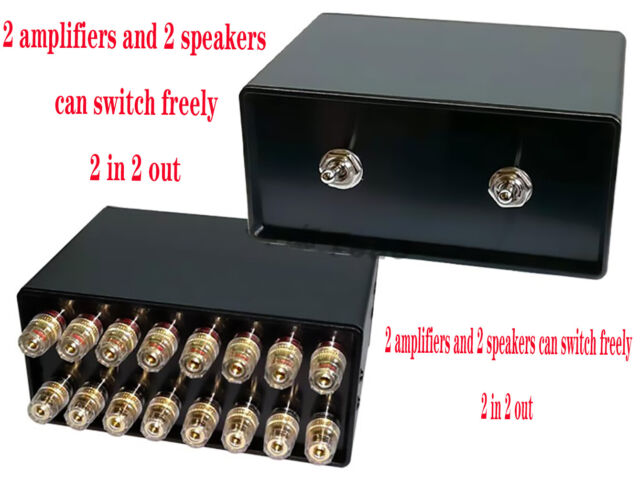2 power amplifiers and 2 pairs of speakers can switch freely 2 in and 2 out AV9814