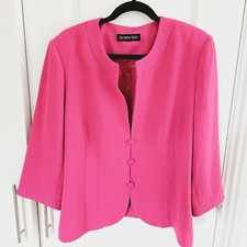 Jacques Vert Pink Evening Jacket Uk 20 Mother Of Bride Wedding Guest Party