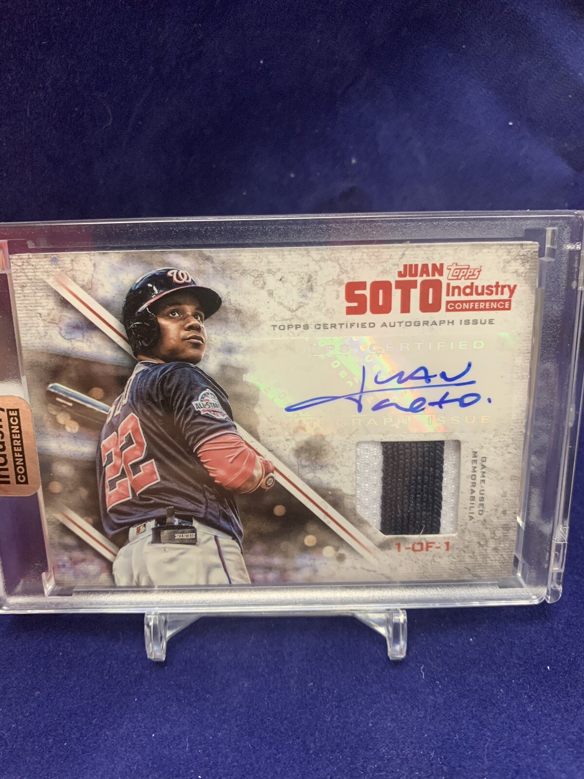 Juan Soto 2019 Topps Industry Conference Exclusive RC Autograph Jersey