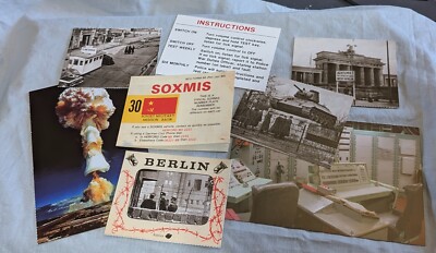 8 Postkarten Kalter Krieg Atombombenexplosion Berliner Mauer Sowjetunion Russland USA
