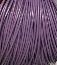 10 Yards Genuine Leather Cord Round Purple Size 2mm Jewelry Supplies