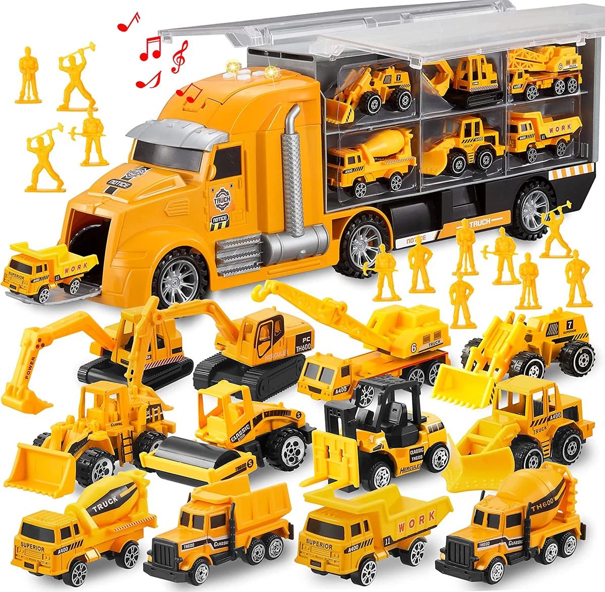 Camion de construccion juguetes niños ninos regalos para 5 6 7 8 anos 25pcs