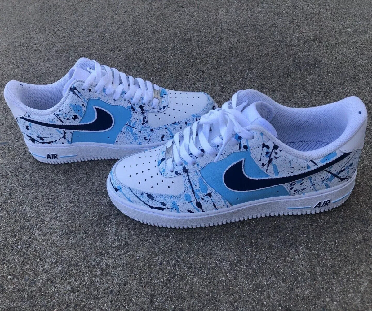 Cotton Candy Air Force Blue And Pink Swoosh Custom Air