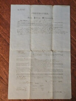 1858 PROTECTION ... VINTAGE INSURANCE POLICY