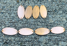 1"x 1/2" Oval Copper Connector Links with Holes 10 Pack 