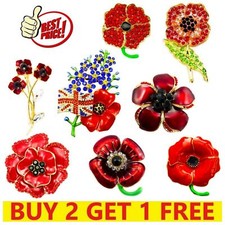 Red Brooches Pins Large Vintage Crystal Rose Flower Brooch Badges 2026 for Women