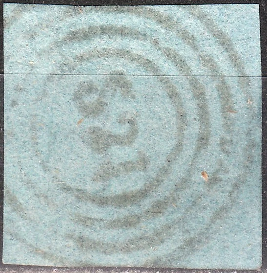 THURN AND TAXIS 1852 Mi 4 Sc 4 usado ((231)) negro, sobre papel azul prusiano RARO Foto 2 de 2