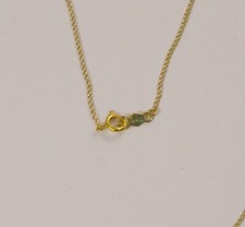 Dainty 14k Yellow Gold Diamond Heart Pendant Necklace 16" Chain