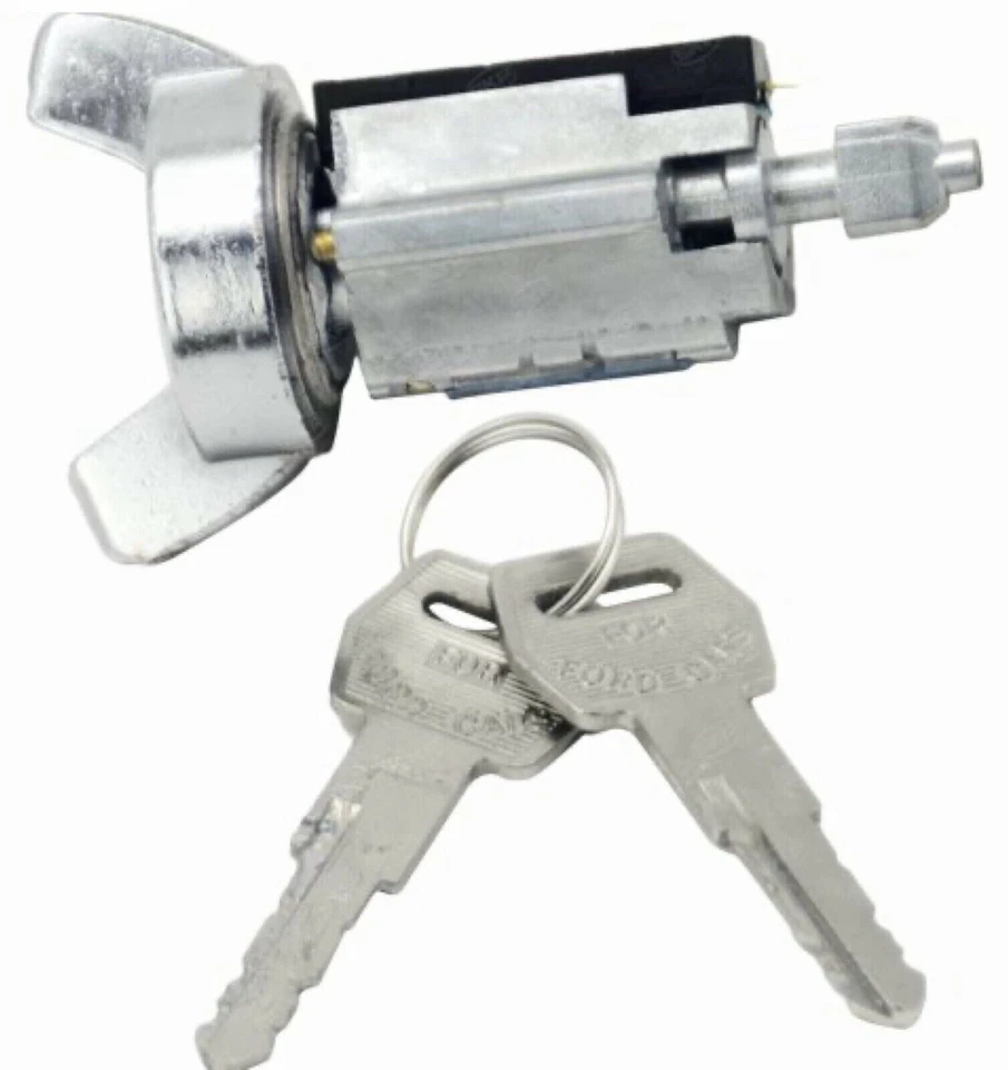Cilindro de bloqueo de encendido de repuesto y 2 llaves reemplazo Ford OEM # E5TZ11582A Foto 3 de 4