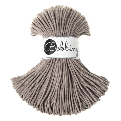 Bobbiny Braided Cotton Cord - Coffee | 3mm 100m/108yds