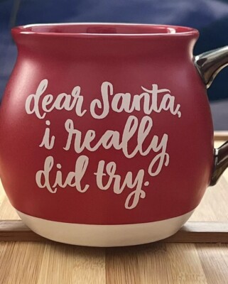 Threshold Christmas Holiday Mug  Dear Santa I Really Did Try 