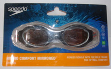 Speedo White Hydro Comfort Mirrored Fitness Goggle With Flexible Frame One Size