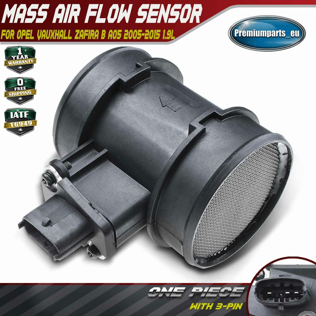 Mass Air Flow Sensor for Opel Vauxhall Zafira B A05 2005-2015 1.9