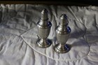Vintage pewter salt & pepper shakers — photo 6