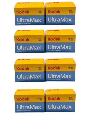8-Pack Kodak UltraMax 400 ISO 35mm Color Negative Film Rolls 36 Exp - Brand New