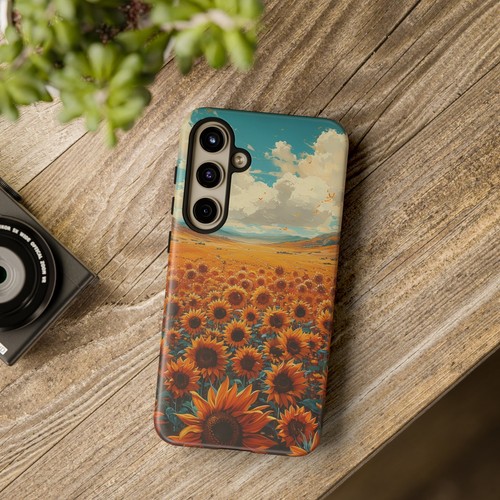 Phone Case for iPhone, Pixel, Galaxy - Sunflower Field Floral Sky Flower Cover - Picture 109 of 191